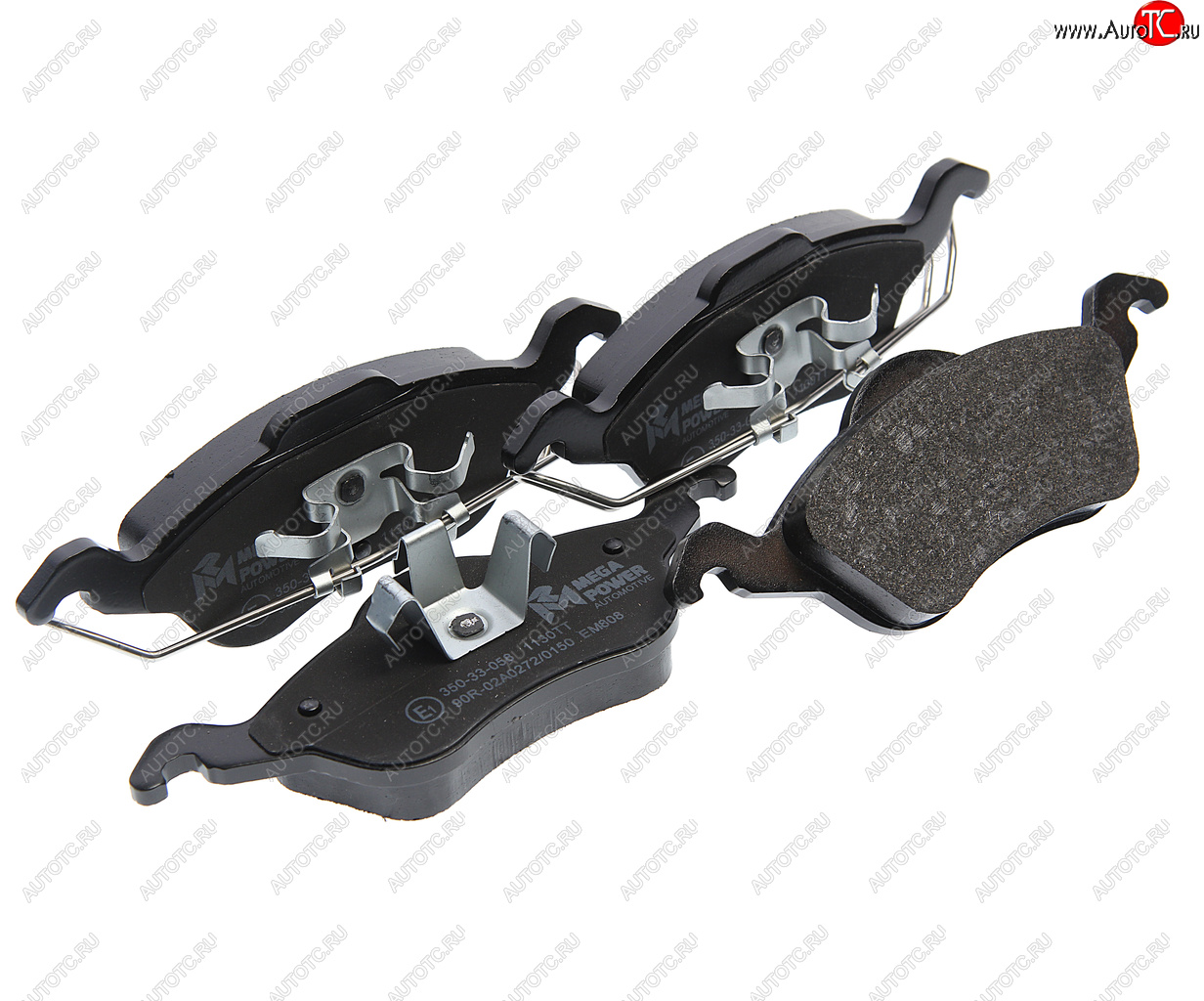 1 099 р. Колодки тормозные FORD Focus 1 (98-04) передние (4шт.) MEGAPOWER MEGAPOWER 350-33-058  с доставкой в г. Керчь