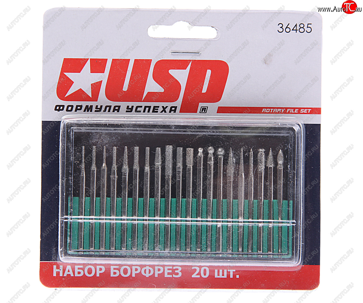 499 р. Шарошки для гравера набор 20шт. алмазные USP USP 36485  с доставкой в г. Керчь