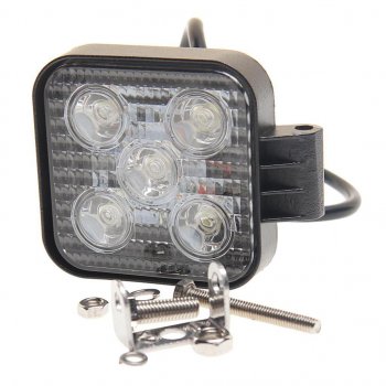 1 139 р. Фара рабочего света квадратная 85х85x38мм 20Вт (5 LED) рассеянный свет (Flood) 12-24V MEGAPOWER MEGAPOWER 370-30-004  с доставкой в г. Керчь. Увеличить фотографию 1