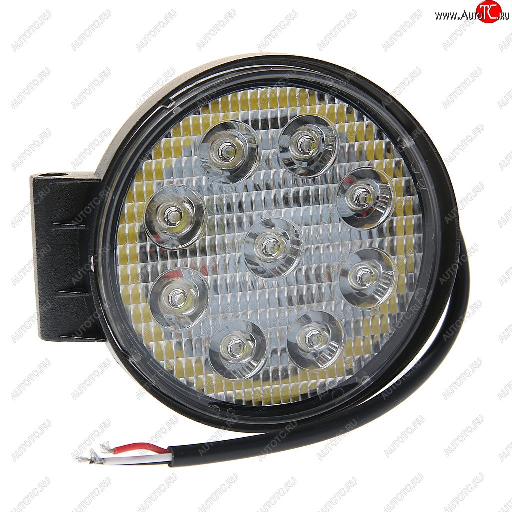 1 059 р. Фара рабочего света круглая 115х115x55мм 27Вт (9 LED) расс. свет (Flood) 12-24V ход. огни MEGAPOWER MEGAPOWER 370-30-008  с доставкой в г. Керчь
