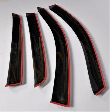 Комплект дефлекторов окон COMFORT Opel Astra H универсал (2004-2007) (черные)