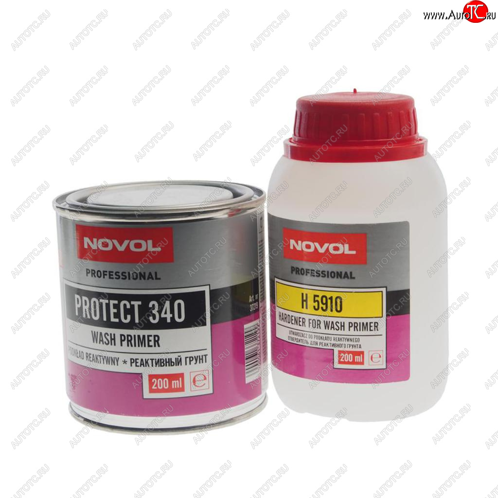 1 099 р. Грунт кислотный PROTECT 340 0.2л с отвердителем Н5910 0.2л NOVOL NOVOL 37219  с доставкой в г. Керчь