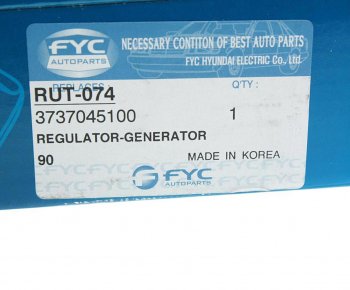 1 159 р. Регулятор HYUNDAI HD65,72 дв.D4AL,D4AF напряжения генератора FYC FYC 37370-45100  с доставкой в г. Керчь. Увеличить фотографию 4