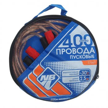 559 р. Провода для прикуривания 400А 2.5м NOVA BRIGHT NOVA BRIGHT 37661  с доставкой в г. Керчь. Увеличить фотографию 1