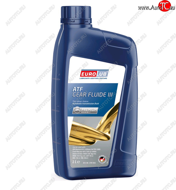 1 529 р. Масло трансмиссионное ATF GEAR FLUIDE III 1л EUROLUB EUROLUB 378001  с доставкой в г. Керчь
