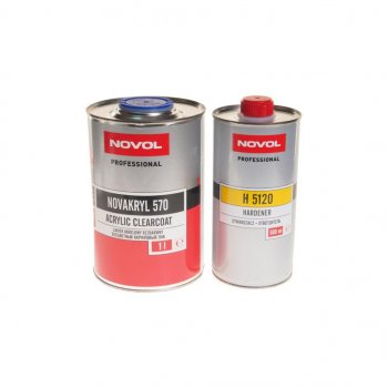 3 499 р. Лак акриловый NOVAKRYL 570 MS 2+1 1л c отвердителем H5120 0.5л NOVOL NOVOL 38071  с доставкой в г. Керчь. Увеличить фотографию 1