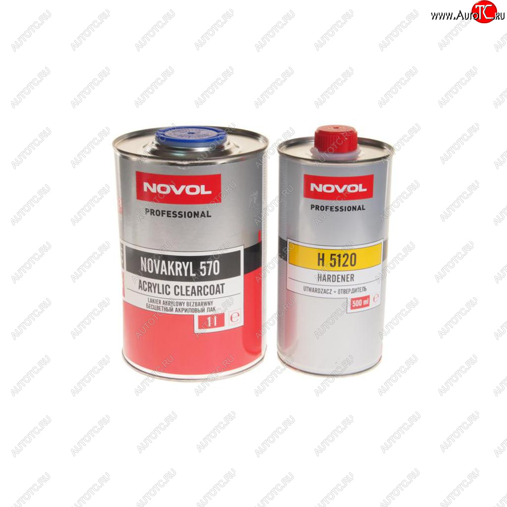 3 499 р. Лак акриловый NOVAKRYL 570 MS 2+1 1л c отвердителем H5120 0.5л NOVOL NOVOL 38071  с доставкой в г. Керчь