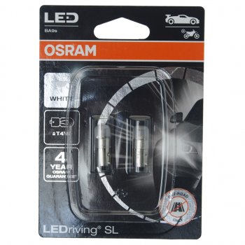 1 469 р. Лампа светодиодная 12V T4W BA9s 6000K блистер (2шт.) OSRAM OSRAM 3893dwp-2бл OSRAM 3893dwp-2бл  с доставкой в г. Керчь. Увеличить фотографию 1