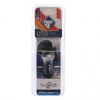 399 р. Устройство зарядное в прикуриватель 2USB 12-24V с вольтметром NOVA BRIGHT NOVA BRIGHT 39726  с доставкой в г. Керчь. Увеличить фотографию 1