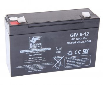 2 699 р. Аккумулятор BANNER GIV 12Ач BANNER 3ст12 giv 06-12  с доставкой в г. Керчь. Увеличить фотографию 1