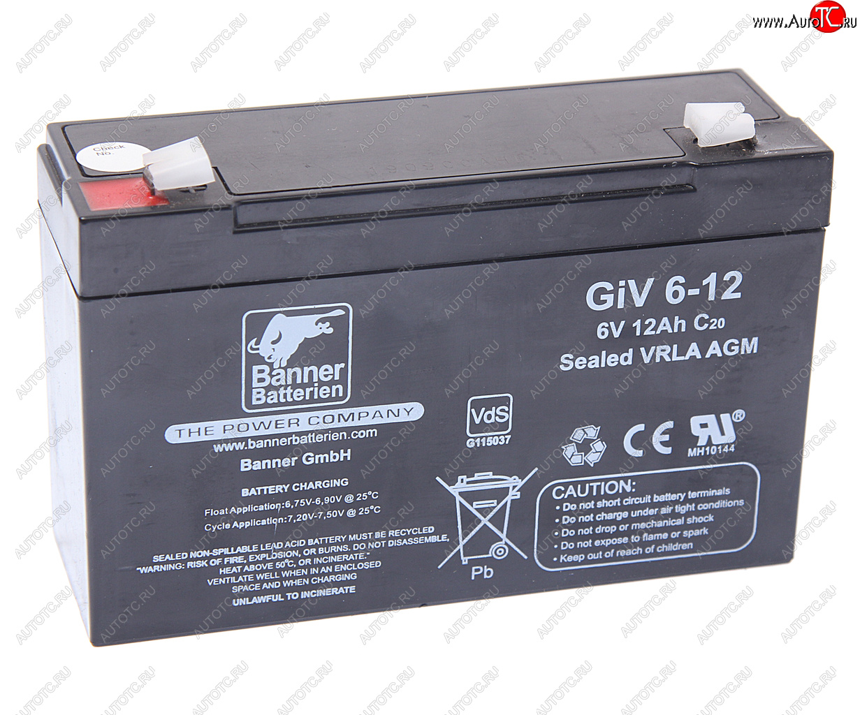 2 699 р. Аккумулятор BANNER GIV 12Ач BANNER 3ст12 giv 06-12  с доставкой в г. Керчь
