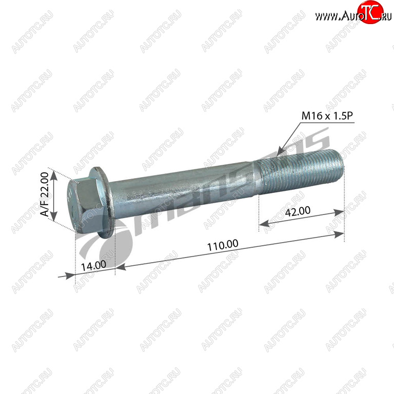 116 р. Болт MAN крепления опоры кабины (М16x1.5х110мм) MANSONS MANSONS 400.557  с доставкой в г. Керчь