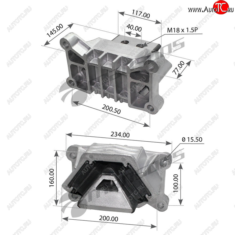 5 899 р. Подушка MAN TGA,TGS,TGX двигателя задняя MANSONS MANSONS 400.571  с доставкой в г. Керчь