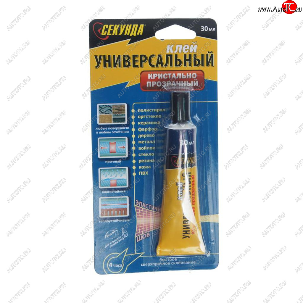 156 р. Клей универсальный прозрачный 30мл СЕКУНДА ASD 403-108  с доставкой в г. Керчь