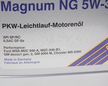6 999 р. Масло моторное MAGNUM  NG 5W30 синт.5л SRS SRS 4033885001950  с доставкой в г. Керчь. Увеличить фотографию 2