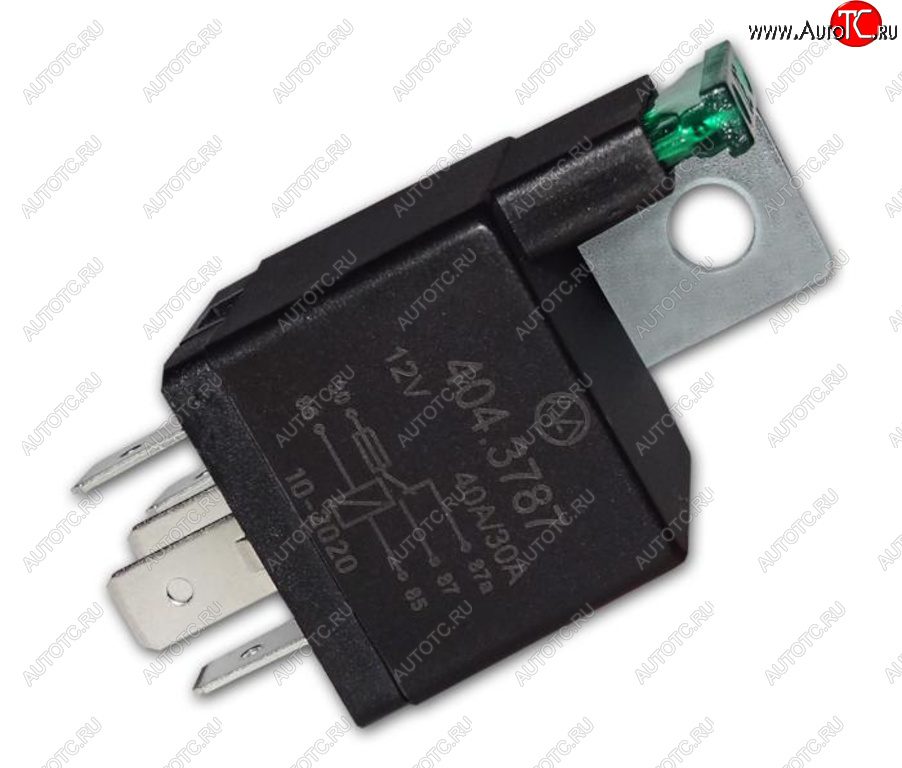 339 р. Реле электромагнитное 12V 5-ти контактное 40/30А переключающее с предохранителем ЭНЕРГОМАШ ЭНЕРГОМАШ 404.3787 ЭНЕРГОМАШ 404.3787  с доставкой в г. Керчь