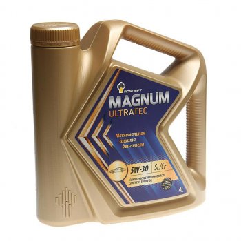 2 299 р. Масло моторное MAGNUM Ultratec 5W30 SLCFA5B5 синт.4л РОСНЕФТЬ РОСНЕФТЬ 40815342  с доставкой в г. Керчь. Увеличить фотографию 1