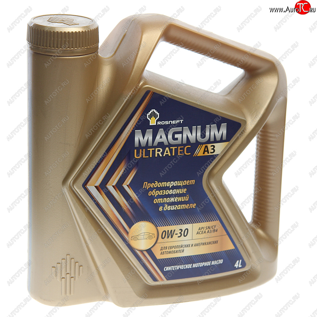 3 599 р. Масло моторное MAGNUM Ultratec A3 0W30 SNCFA3B4 синт.4л РОСНЕФТЬ РОСНЕФТЬ 40816842  с доставкой в г. Керчь