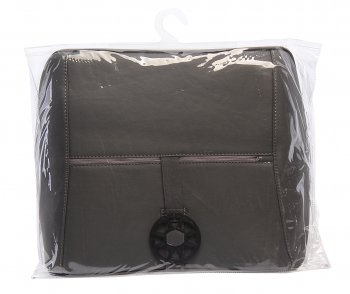 1 739 р. Подушка поясничная экокожа-велюр т.серая-серая Flex L CARFASHION CARFASHION 41576  с доставкой в г. Керчь. Увеличить фотографию 2