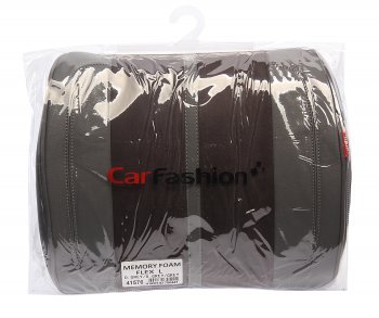1 739 р. Подушка поясничная экокожа-велюр т.серая-серая Flex L CARFASHION CARFASHION 41576  с доставкой в г. Керчь. Увеличить фотографию 1