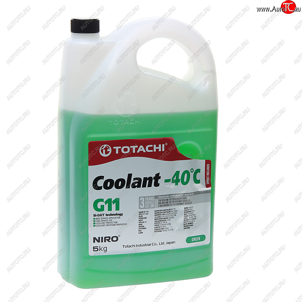 1 139 р. Антифриз зеленый -40C 5кг G11 NIRO Coolant TOTACHI TOTACHI 43205  с доставкой в г. Керчь