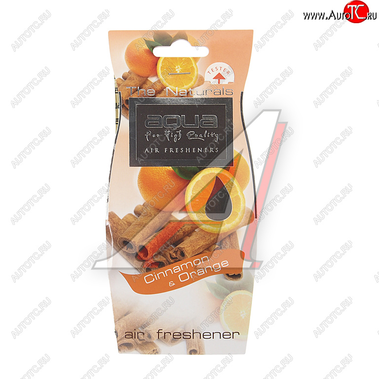 143 р. Ароматизатор подвесной пластина (cinnamon & orange) Natural Fruit Drop AQUA AQUA 44047  с доставкой в г. Керчь