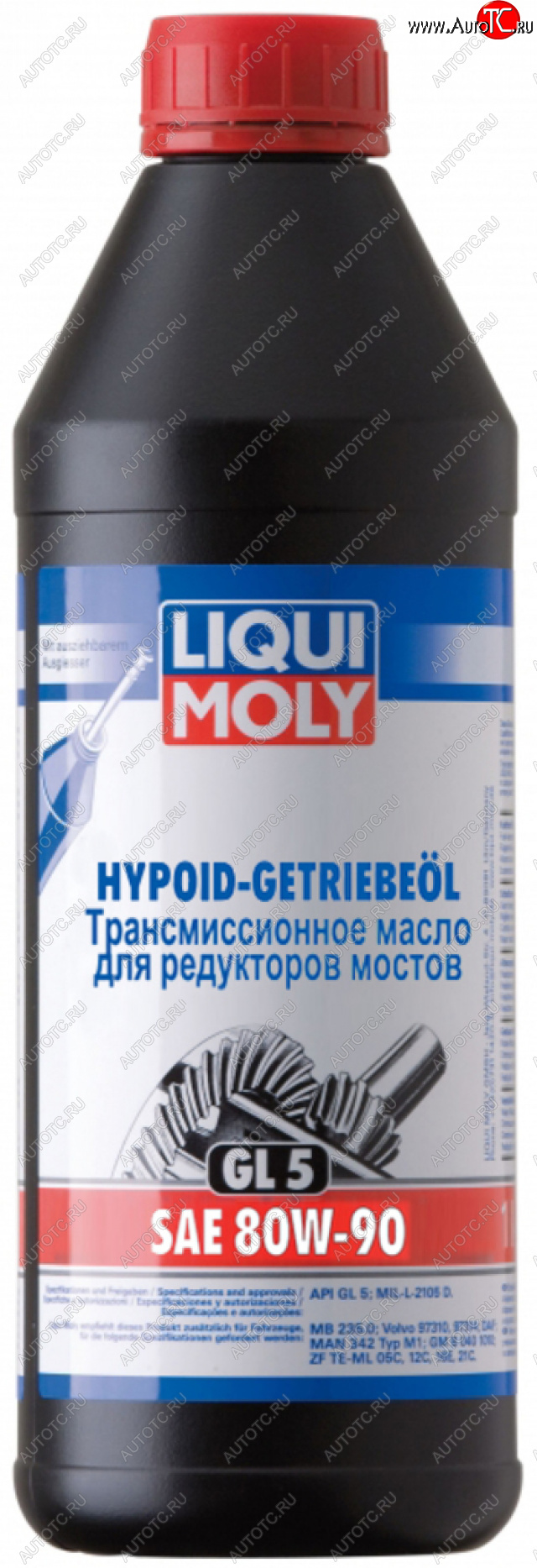 1 839 р. Масло трансмиссионное HYPOID-GETRIEBEOIL GL-5 80W90 1л LIQUI MOLY LIQUI MOLY 4406  с доставкой в г. Керчь