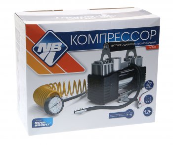 2 989 р. Компрессор автомобильный 85лмин. 10атм. 25А 12V на клеммы АКБ NOVA BRIGHT NOVA BRIGHT 44278  с доставкой в г. Керчь. Увеличить фотографию 4