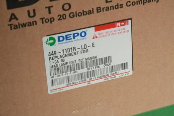 8 399 р. Фара MAN TGA,TGL (00-07) правая без электропривода DEPO DEPO 4491101rlde  с доставкой в г. Керчь. Увеличить фотографию 4