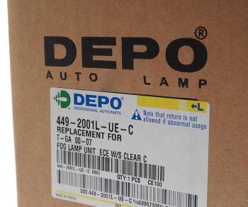 5 349 р. Фара противотуманная MAN TGA с белым указателем поворота левая DEPO DEPO 4492001luec  с доставкой в г. Керчь. Увеличить фотографию 3