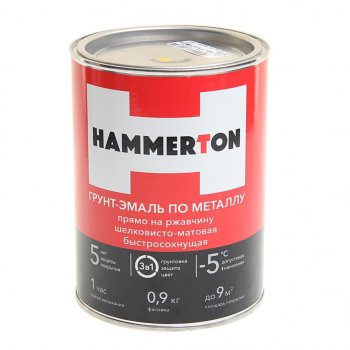 Грунт-эмаль по ржавчине желтая 0.9л HAMMERTON HAMMERTON 4607808740655