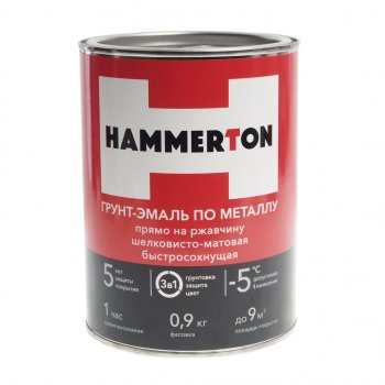 Грунт-эмаль по ржавчине коричневая 0.9л HAMMERTON HAMMERTON 4607808740778