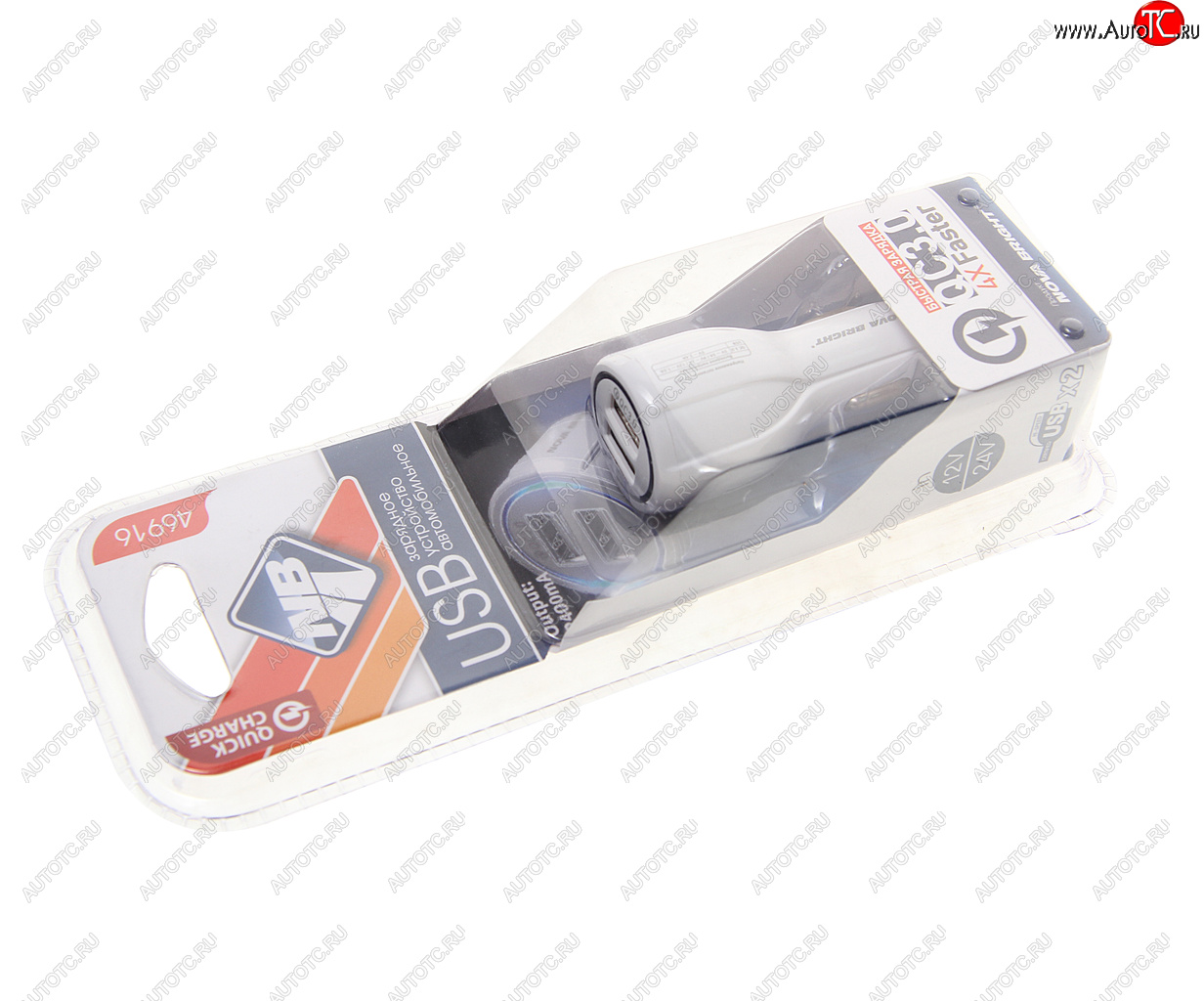 479 р. Устройство зарядное в прикуриватель 2USB 12V NOVA BRIGHT NOVA BRIGHT 46916  с доставкой в г. Керчь