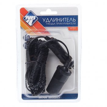 349 р. Удлинитель прикуривателя 12-24V 4м NOVA BRIGHT NOVA BRIGHT 47751  с доставкой в г. Керчь. Увеличить фотографию 1