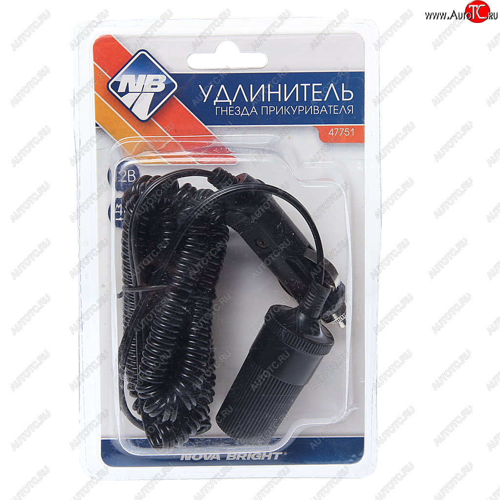 349 р. Удлинитель прикуривателя 12-24V 4м NOVA BRIGHT NOVA BRIGHT 47751  с доставкой в г. Керчь