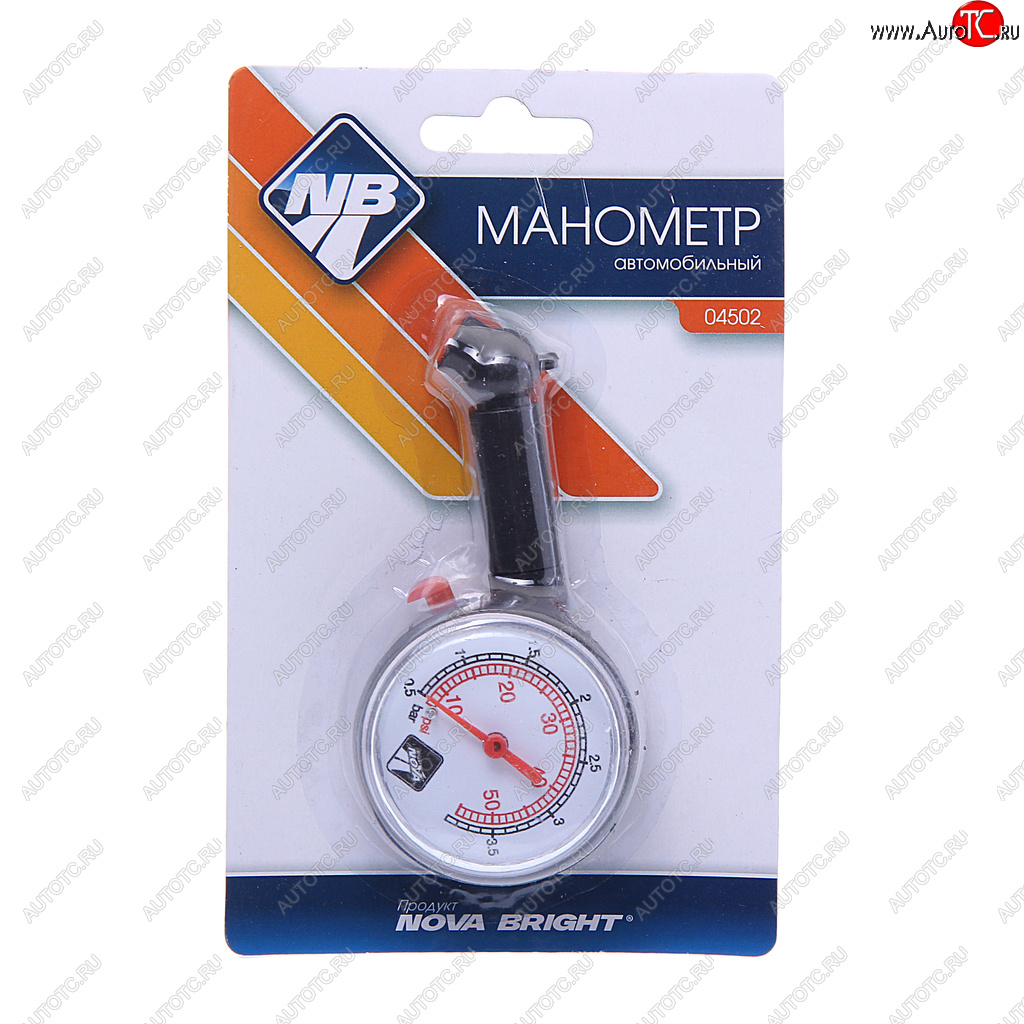 112 р. Манометр шинный механический 3.5атм. NOVA BRIGHT NOVA BRIGHT 47755  с доставкой в г. Керчь