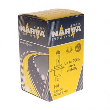 539 р. Лампа 12V H4 6055W P43t-38 +90% Range Power NARVA NARVA 480033000  с доставкой в г. Керчь. Увеличить фотографию 2