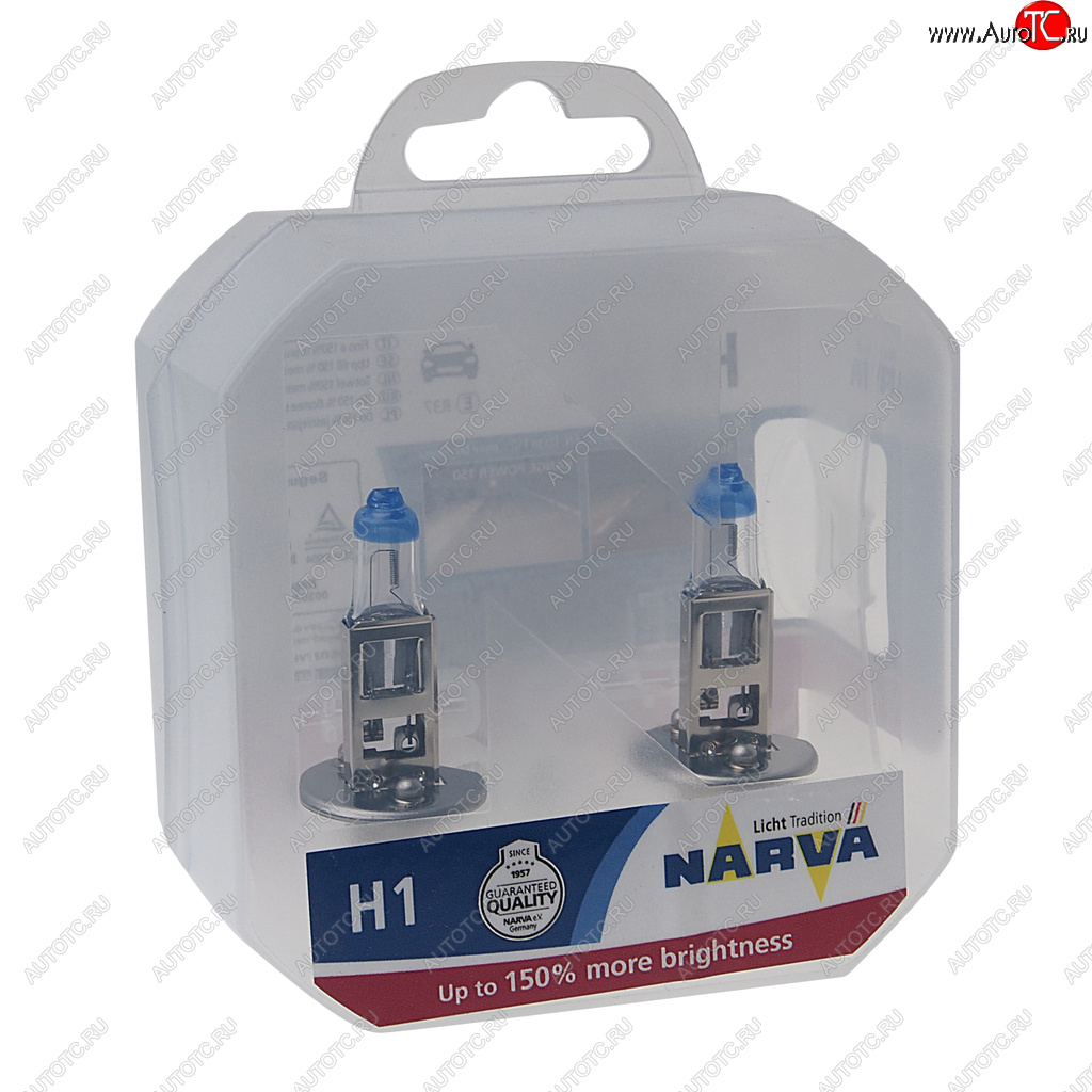 1 439 р. Лампа 12V H1 55W P14.5s +150% бокс (2шт.) Range Power 150 NARVA NARVA 480682100  с доставкой в г. Керчь