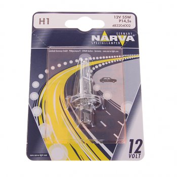 206 р. Лампа 12V H1 55W P14.5s блистер (1шт.) Standard NARVA NARVA 483204000  с доставкой в г. Керчь. Увеличить фотографию 1