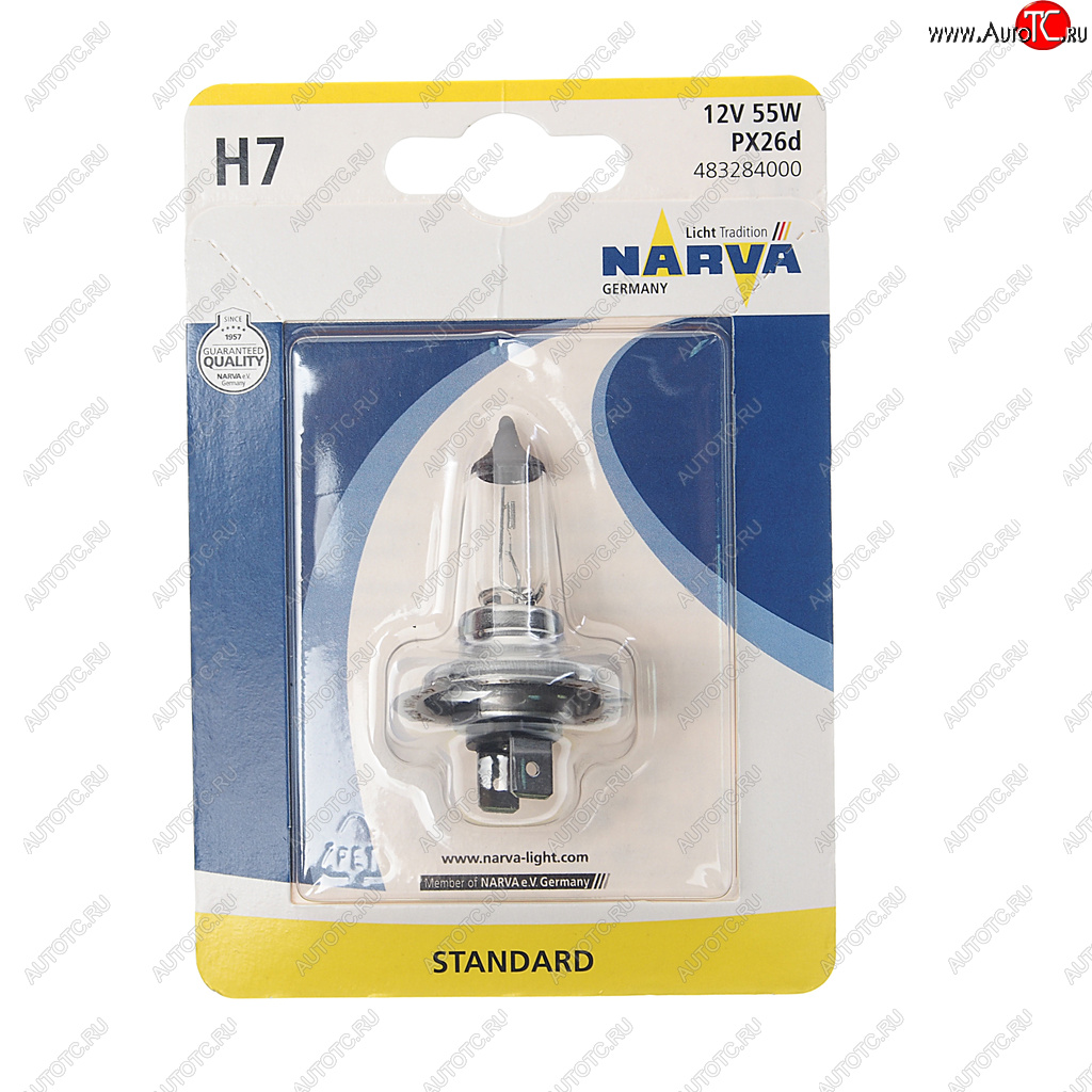 359 р. Лампа 12V H7 55W PX26d блистер (1шт.) Standard NARVA NARVA 483284000  с доставкой в г. Керчь