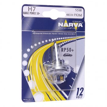 659 р. Лампа 12V H7 55W PX26d +50% блистер (1шт.) Range Power 50+ NARVA NARVA 483394000  с доставкой в г. Керчь. Увеличить фотографию 1