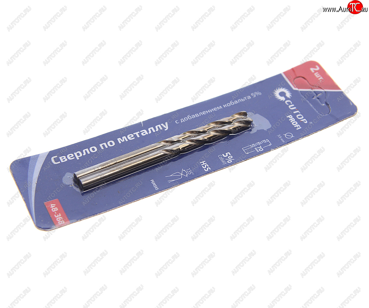 212 р. Сверло по металлу 3.6х70мм HSS Cobalt CUTOP CUTOP 48-368  с доставкой в г. Керчь