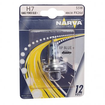 1 029 р. Лампа 12V H7 55W PX26d +50% блистер (1шт.) Range Power Blue+ NARVA NARVA 486384000  с доставкой в г. Керчь. Увеличить фотографию 1