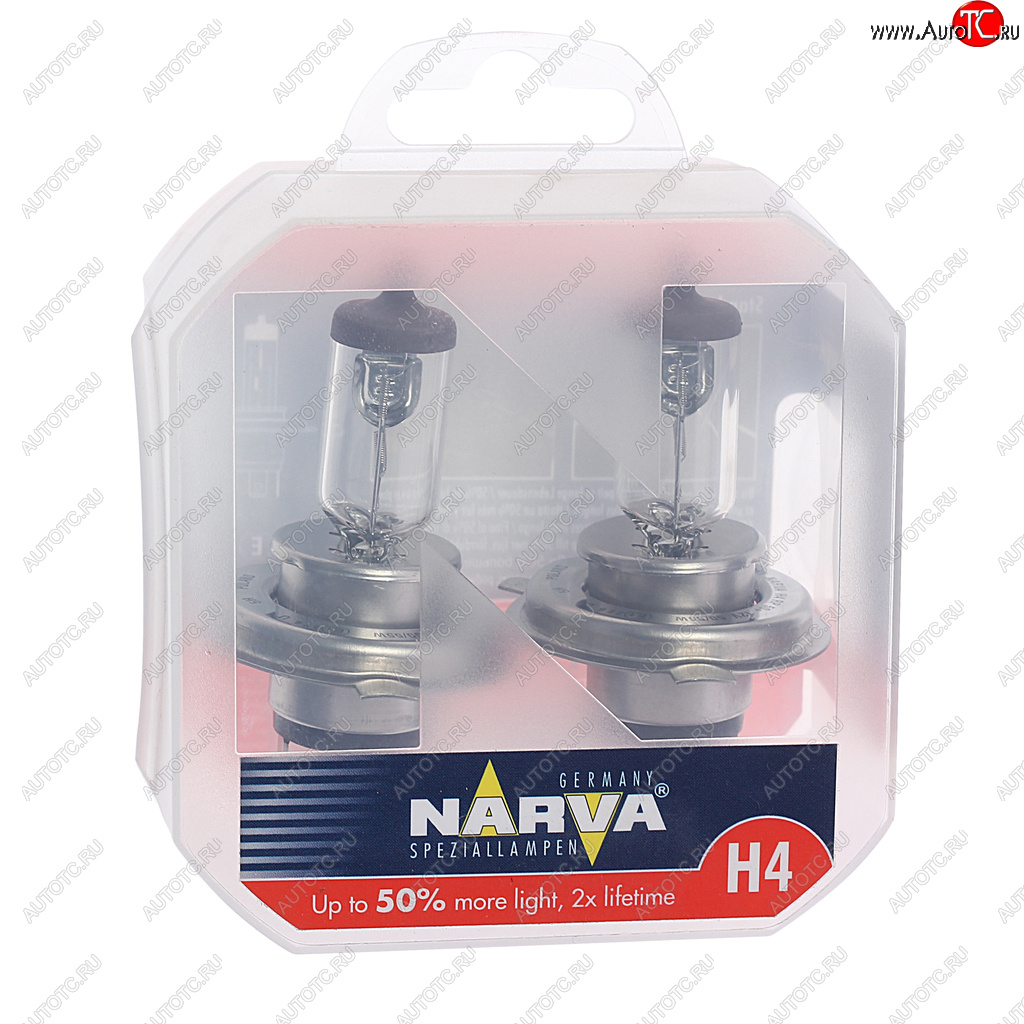 679 р. Лампа 12V H4 6055W P43t-38 +50% бокс (2шт.) Range Power 50+ NARVA NARVA 488612100  с доставкой в г. Керчь