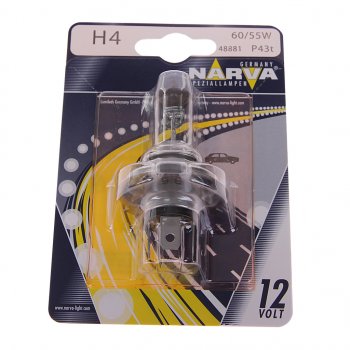 251 р. Лампа 12V H4 6055W P43t-38 блистер (1шт.) Standard NARVA NARVA 488814000  с доставкой в г. Керчь. Увеличить фотографию 1