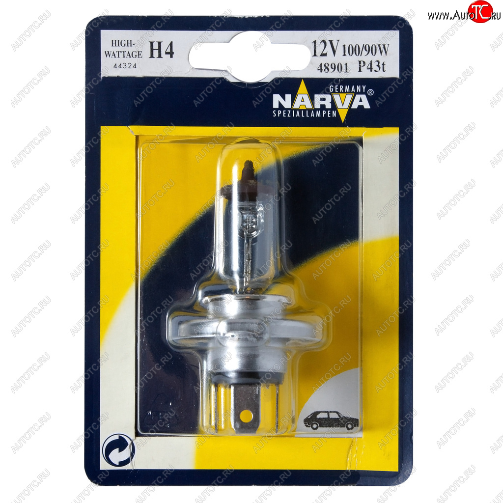 389 р. Лампа 12V H4 10090W P43t-38 блистер (1шт.) Rallye NARVA NARVA 489014000  с доставкой в г. Керчь