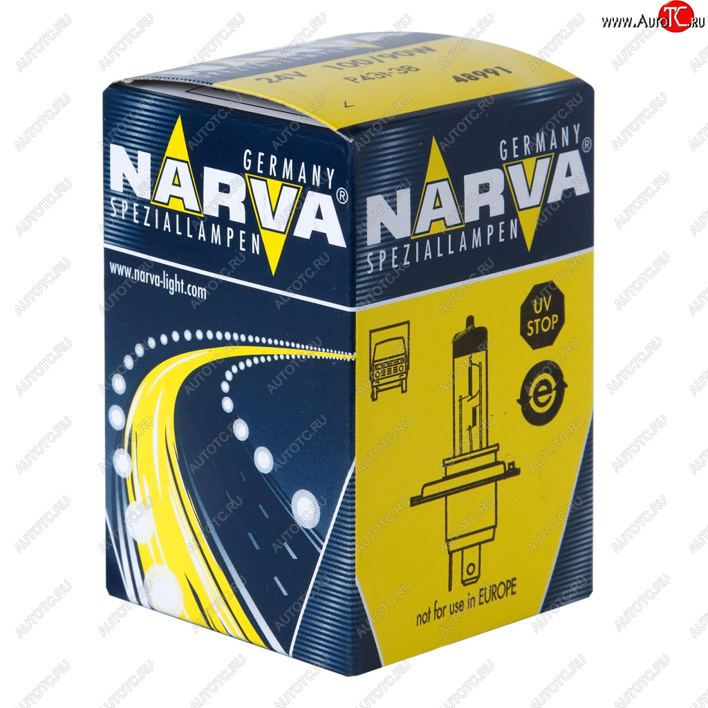 499 р. Лампа 24V H4 10090W P43t-38 Rallye NARVA NARVA 489913000  с доставкой в г. Керчь
