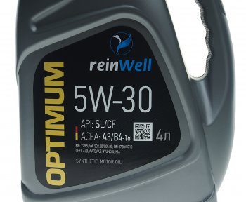 2 279 р. Масло моторное A3B4 5W30 синт.4л REINWELL REINWELL 4974  с доставкой в г. Керчь. Увеличить фотографию 2