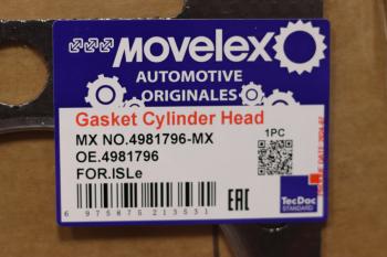 1 879 р. Прокладка головки блока КАМАЗ-6520-19 дв.CUMMINS ISLe MOVELEX MOVELEX 4981796-mx  с доставкой в г. Керчь. Увеличить фотографию 5