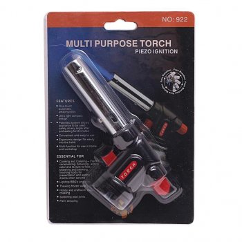439 р. Горелка газовая под цанговый баллон с пьезоподжигом TORCH 504c  с доставкой в г. Керчь. Увеличить фотографию 1